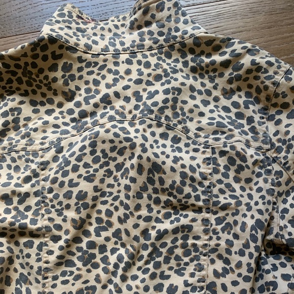 Leopard Jacket Denim Style size 12 - Picture 3 of 8